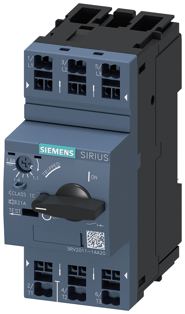 [3RV2011-1AA20] Guardamotor Sirius 3RV2 1.1-1.6A Tamaño S00 Siemens