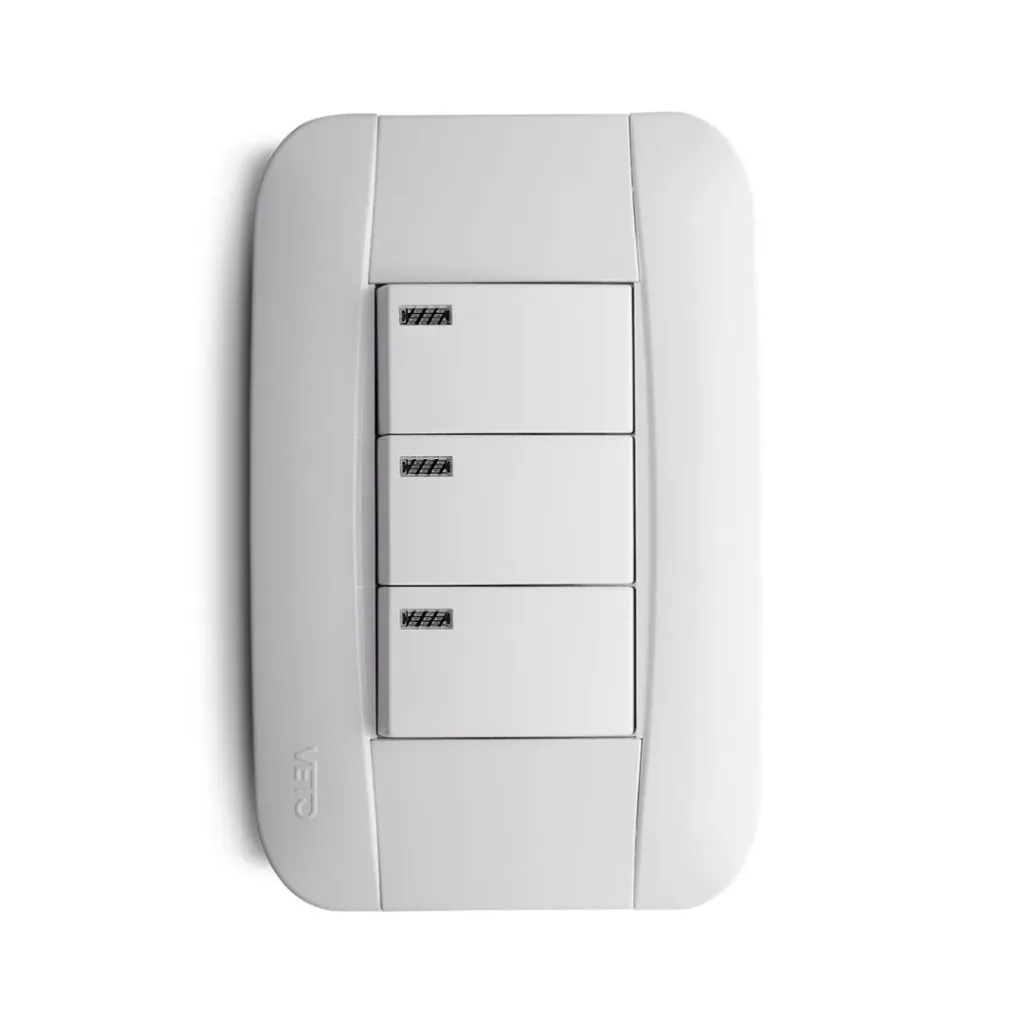 Interruptor Triple blanco Veto
