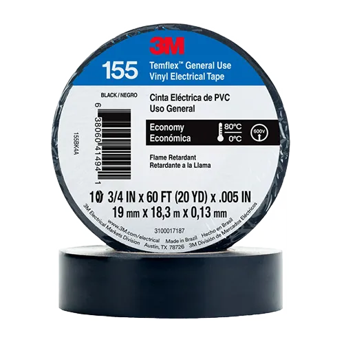 [L16307] 3M Temflex cinta electrica negra PVC 155 19mmx18m (20y) Taipe