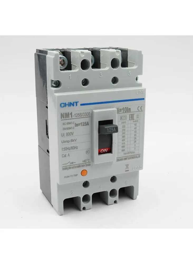 [NM1-125S-3P-125A] Breaker CHINT caja moldeada 3 polos 125A NM1