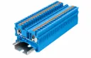 Bornera de paso 2 puntos de conexión azul 26-12AWG 24A con tecla de accionamiento SUPU