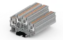 Bornera de 2 pisos gris 26-12 AWG 20A con tecla de accionamiento SUPU