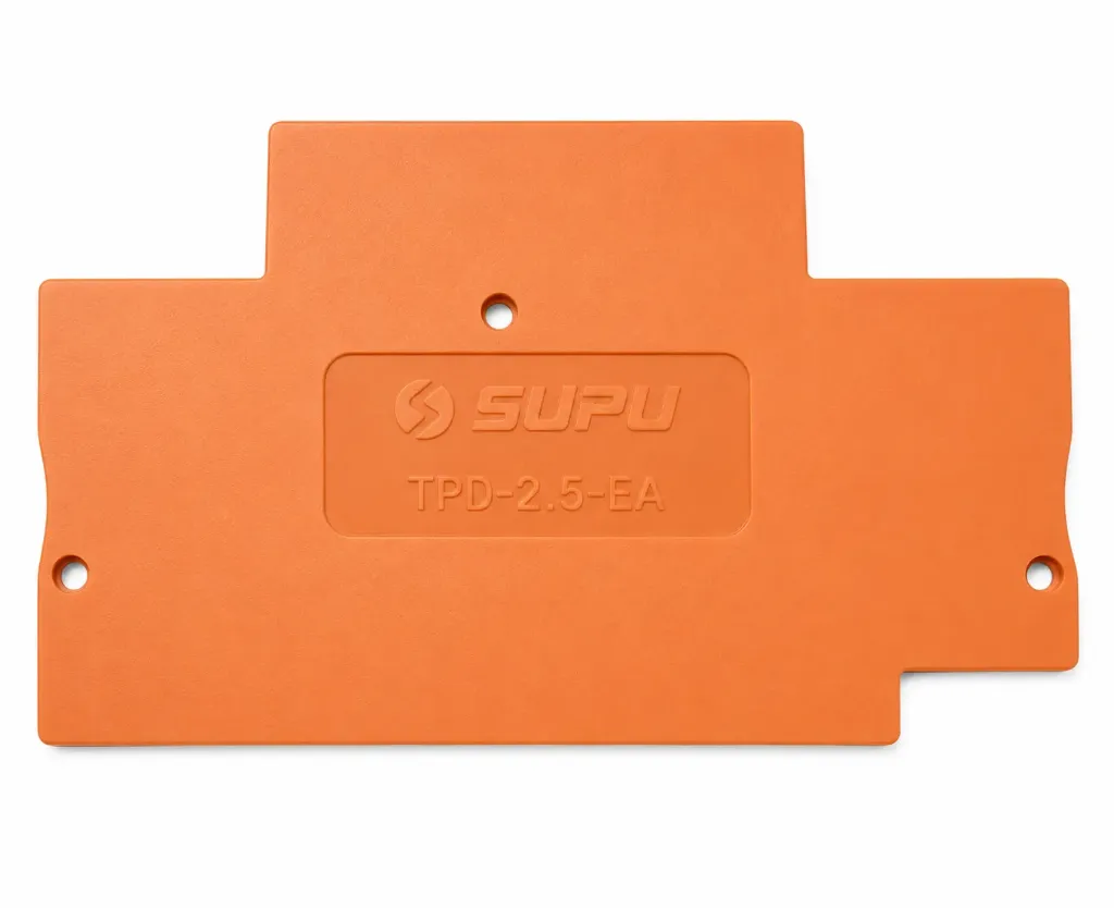 [TPD2.5-2-OG-EA] Placa final o intermedia para bornera 2 pisos SUPU