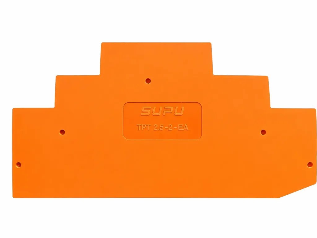 [TPT2.5-2-OG-EA] Placa final o intermedia para bornera de 3 pisos TPT2.5-2 SUPU