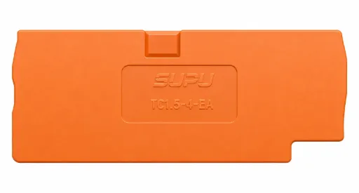 Placa final o intermedia naranja para bornera de 4 puntos de conexión SUPU