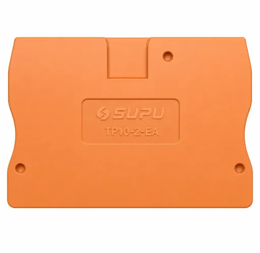 Placa final o intermedia naranja para bornera 2 puntos de conexión TP10