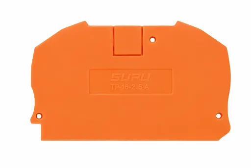 Placa final o intermedia para bornera 2 puntos de conexion 20-4 AWG TP16 SUPU