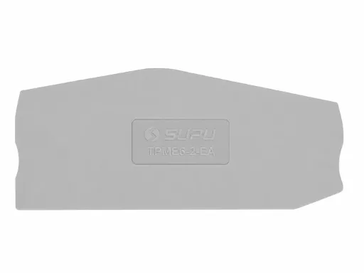 Placa final o intermedia gris para bornera seccionable TPME6